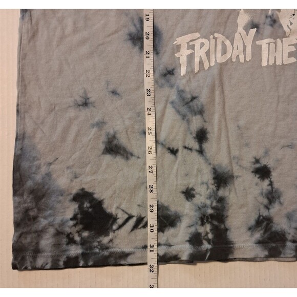 Friday the 13th Jason HOT TOPIC Slashed Neckline Tie Dye Horror Adult 3XL Shirt - Picture 7 of 7